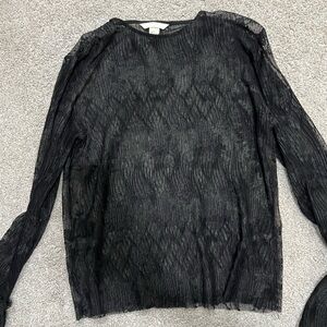 H&M black lace top